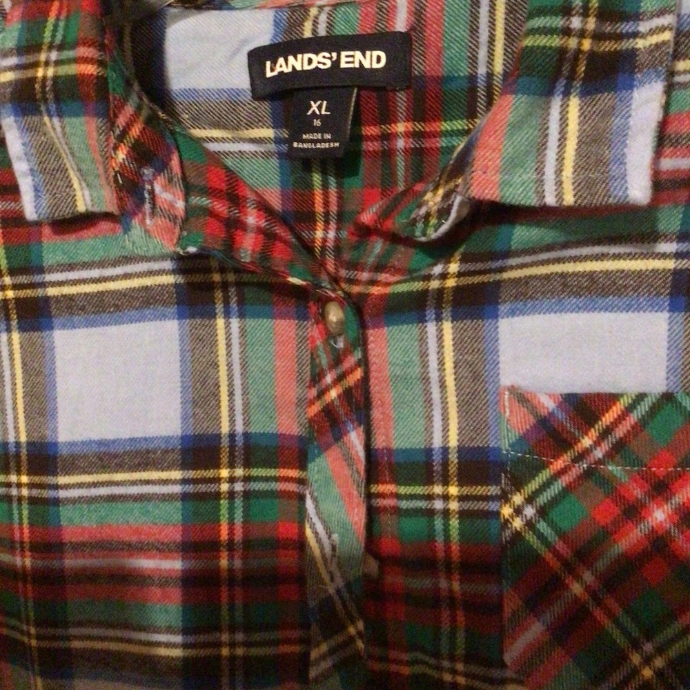 LANDS’END Plaid Shirt